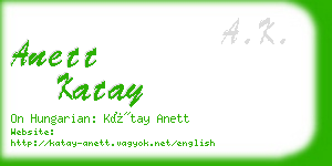 anett katay business card